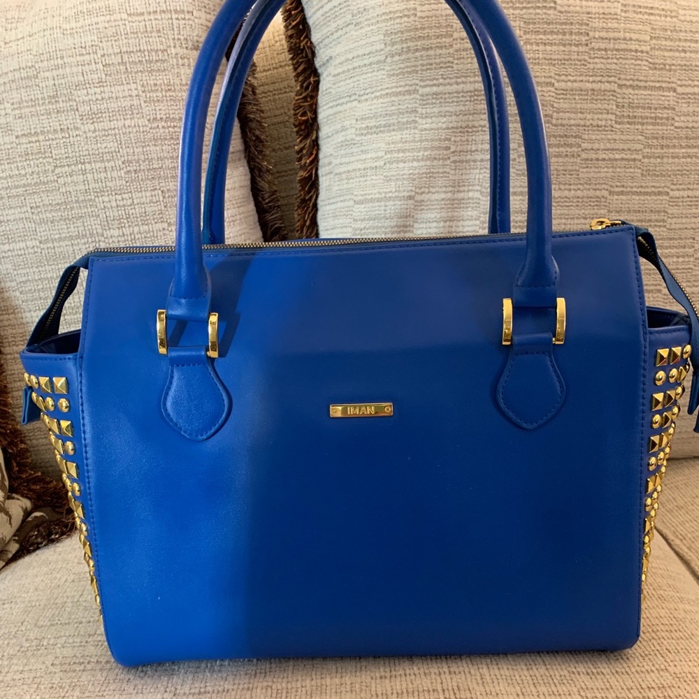 Iman Royal Blue Tote Bag